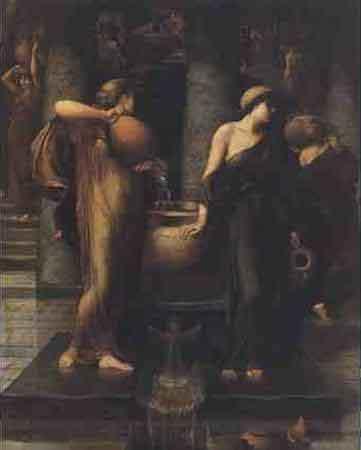 John Ruskin,HRWS The daughters of king Danaus pour water into a bottomless vessel oil painting image